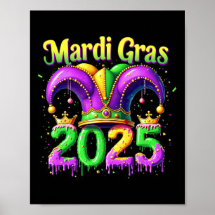 Poster Mardi Gras 2025 Papelada Para Homens 1
