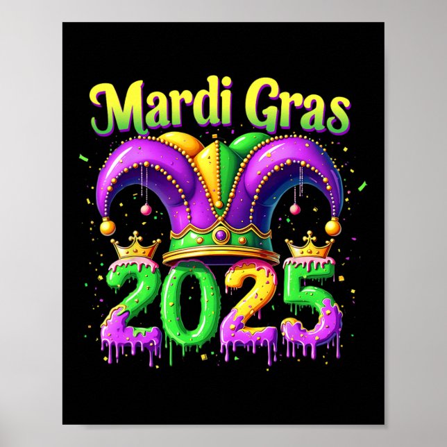 Poster Mardi Gras 2025 Papelada Para Homens 1 (Frente)