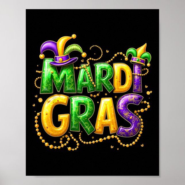Poster Mardi Gras 2025 Papelada Para Mulheres (Frente)