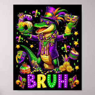 Poster Mardi Gras 67 Jacaré Mardigator Seis Sete Divertid