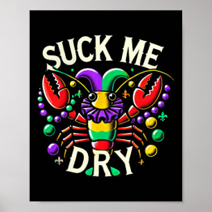 Poster Mardi Gras Adulto Grawfish Inapropriado