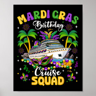 Poster Mardi Gras Birthday Cruise Squad Mardi Gras Carniv