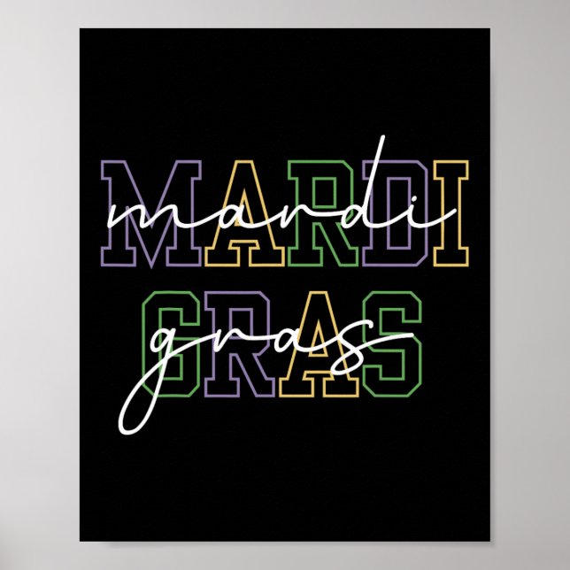 Poster Mardi Gras Carnaval Nova Orleans Para Mulheres (Frente)