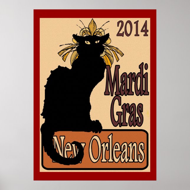 Poster Mardi Gras Chat Noir (Frente)