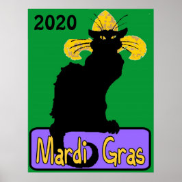 Poster Mardi Gras Chat Noir, data de edição