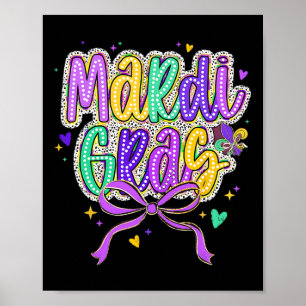 Poster Mardi Gras Coquette Arco Fat Terça-feira Nova Orle