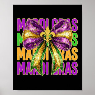 Poster Mardi Gras Coquette Fat Terça-feira Parada Arco Ca