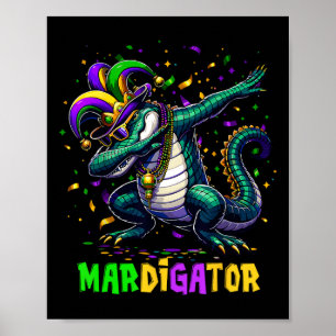Poster Mardi Gras Costume Men Mulheres Criança