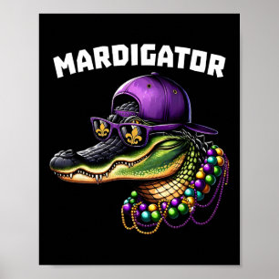 Poster Mardi Gras Costume Men Mulheres Criança