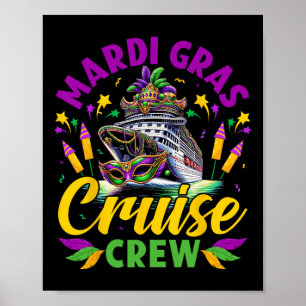 Poster Mardi Gras Cruise Crew Trip New Orleans Family Mat