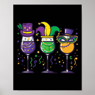 Poster Mardi Gras Gl Funny Fat Terça Festa de Carnaval Mã