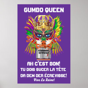 Poster Mardi Gras Gumbo Queen 40x60" Ver dicas, por favor