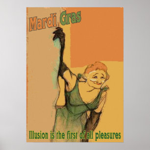 Pôster Mardi Gras-Illusion é o primeiro de todos os praze