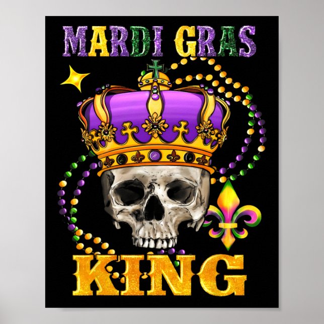 Poster Mardi Gras King Men Figurino Gift Mardi Gr (Frente)