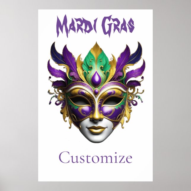 Poster Mardi Gras Mask Thunder_Cove (Frente)