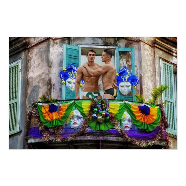 Pôster Mardi Gras Men de SlipperyJoe (Frente)