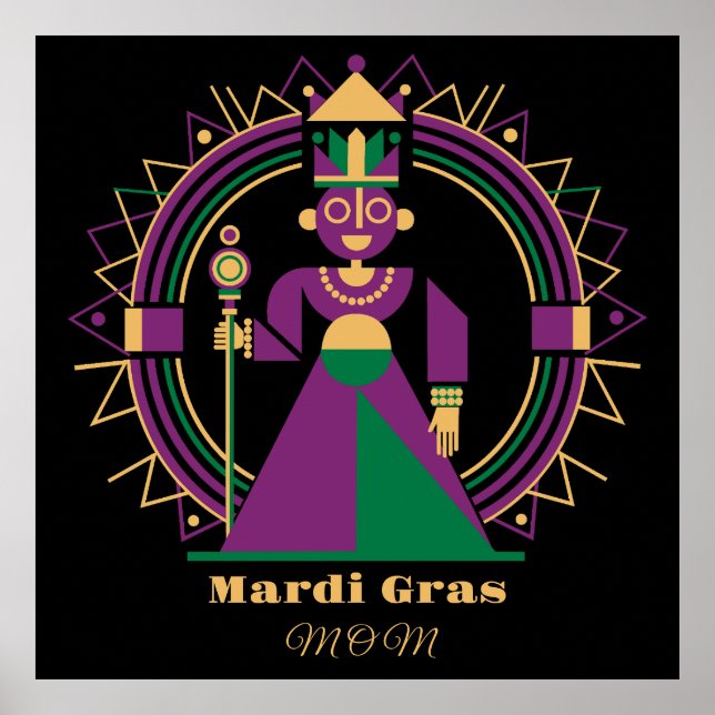 Poster Mardi Gras Mom 2026 Queen (Frente)