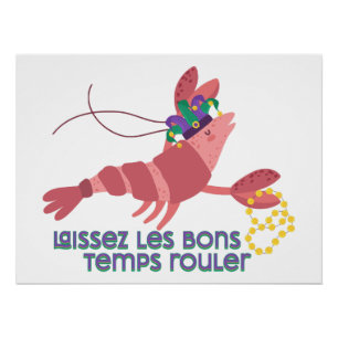 Pôster Mardi Gras Party Crawdad