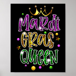 Poster Mardi Gras Queen Parade Figurume Mulheres Presente