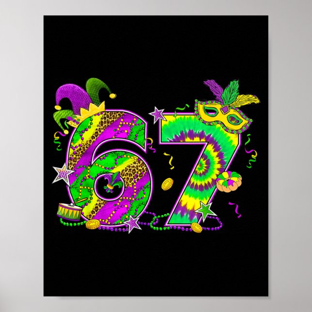 Poster Mardi Gras Six Seven 6 7 Matching Costume Couple M (Frente)