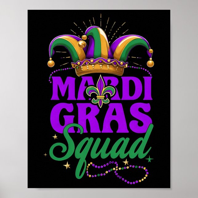 Poster Mardi Gras Squad Matching Group Mardi Gras Cruise (Frente)
