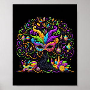 Poster Mardi Gras Tree Miçanga New Orleans 2025 Festival 