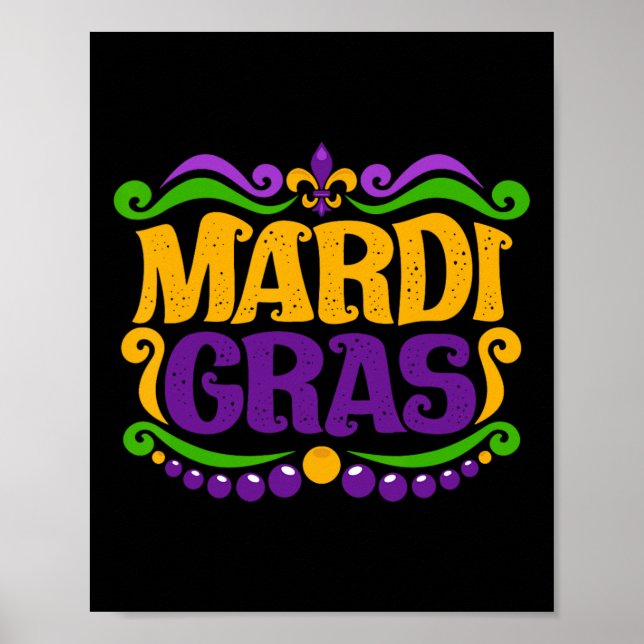 Poster Mardi Gras, Uma Máscara De Costume No Festival Mar (Frente)