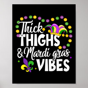 Poster Mardi Gras Vibes Fleur De Lis Mardi G