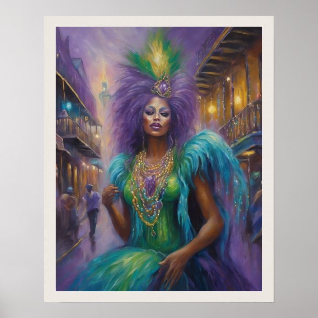 Poster Mardi Gras Woman Figurume (Frente)