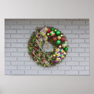 Poster Mardi Gras Wreath