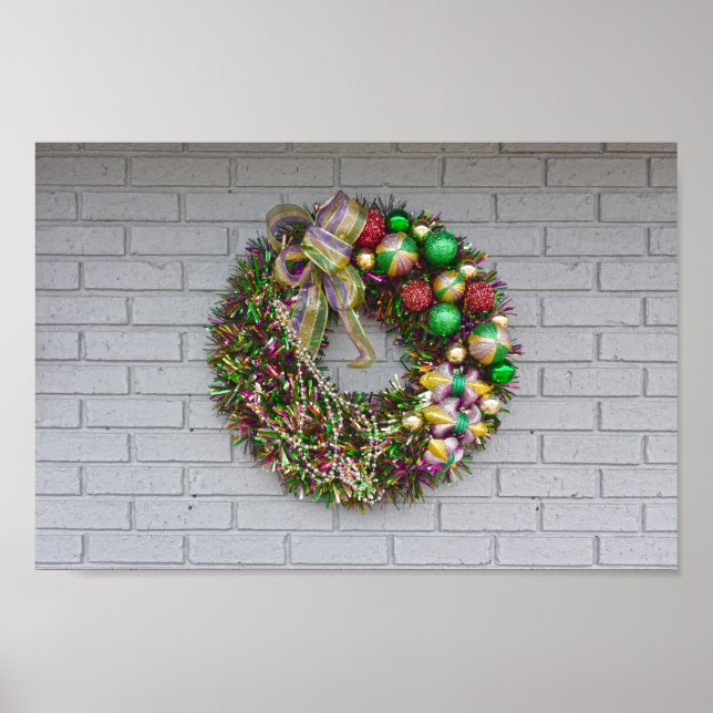 Poster Mardi Gras Wreath (Frente)