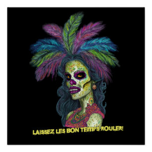 Pôster Mardi Gras Zombie