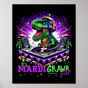 Poster Mardi Grawr Trex Dino Dj Costume Toddler Boy Kids