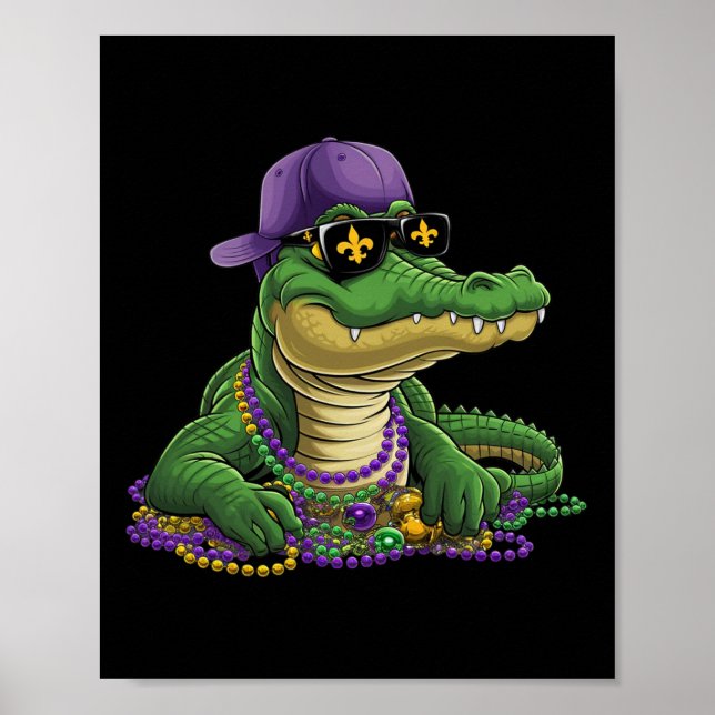 Poster Mardigator Mardi Gras Alligator Costume Men (Frente)