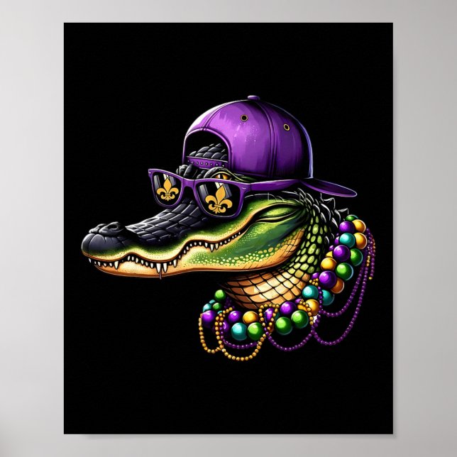 Poster Mardigator Mardi Gras Alligator Costume Men (Frente)