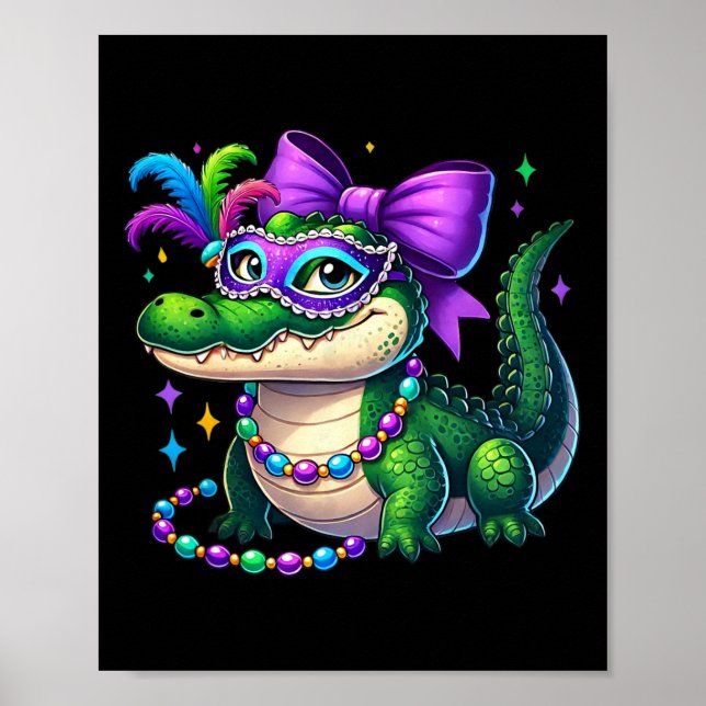 Poster Mardigator Mardi Gras Alligator Costume Men (Frente)