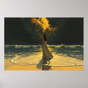 Poster Maré Dourada de Solidão   Marés Celestiais