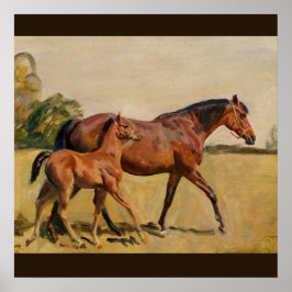 Pôster Mare e Foal por Munnings
