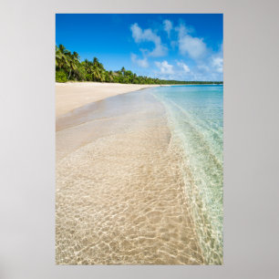 Poster Maré Oceânica em uma Praia Tropical