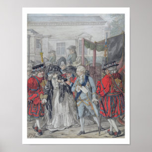 Poster Margaret Nicholson tentando assassinar seu M