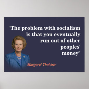 Poster Margaret Thatcher Cita O Socialismo