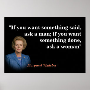 Poster Margaret Thatcher Cita Quem Perguntar
