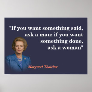 Poster Margaret Thatcher Cita Quem Perguntar