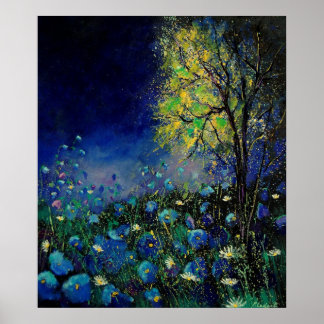 Pôster margarida azul