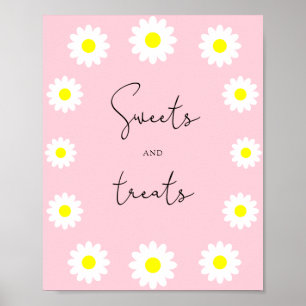 Poster Margarida de flores silvestres - doces e doces de 