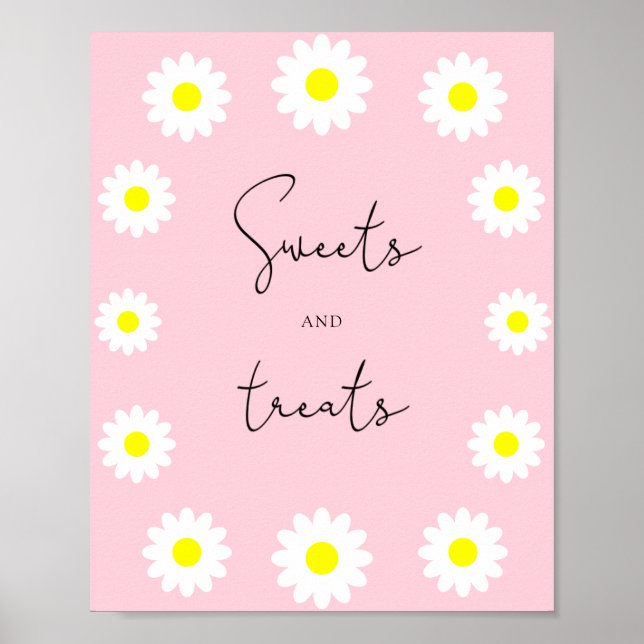 Poster Margarida de flores silvestres - doces e doces de  (Frente)
