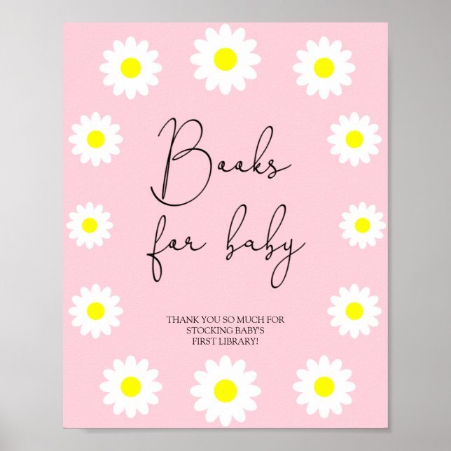 Poster Margaridas de Flores Silvestres - livros para bebê (Frente)