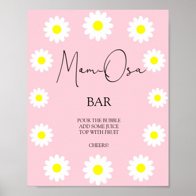 Poster Margaridas de flores silvestres - Mãe-osa bar (Frente)