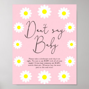 Poster Margaridas de Flores Silvestres - Não diga bebê Po