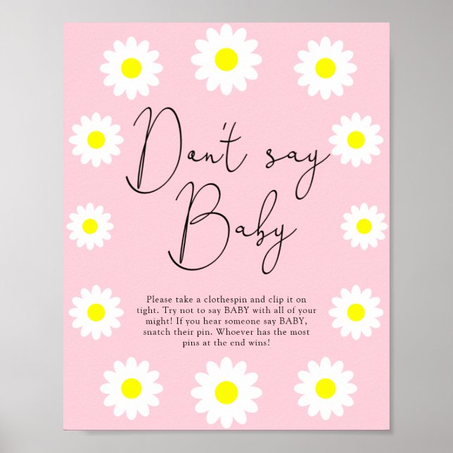 Poster Margaridas de Flores Silvestres - Não diga bebê Po (Frente)